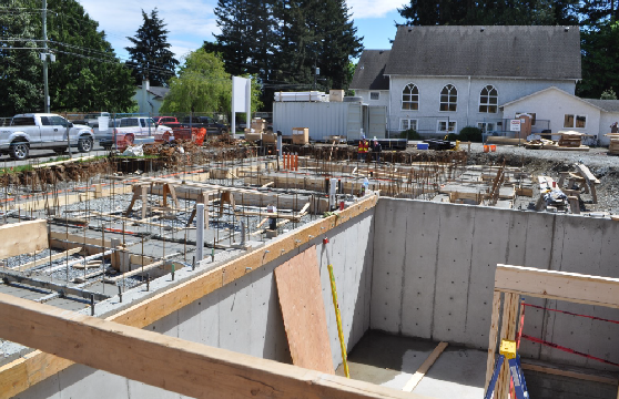 Affordable housing complex beside Knox Sooke