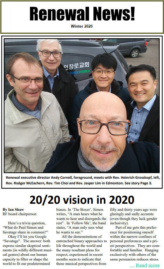 Renewal News Winter 2020