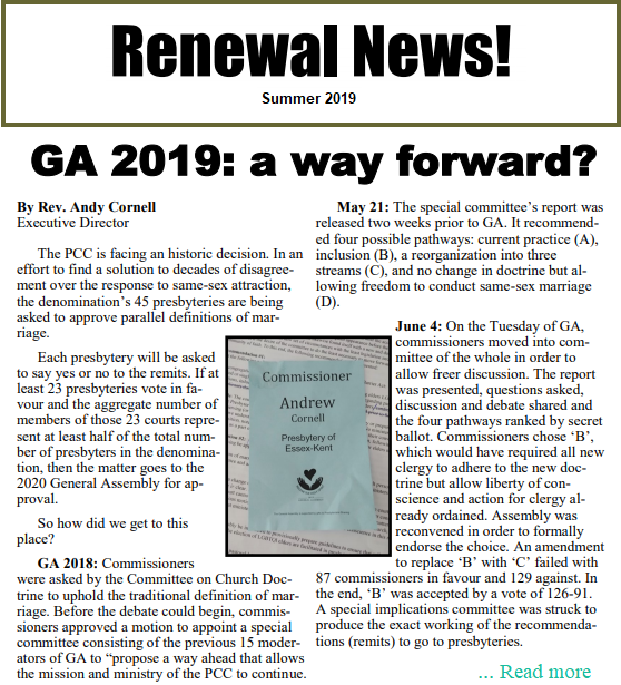 Renewal News Summer 2019