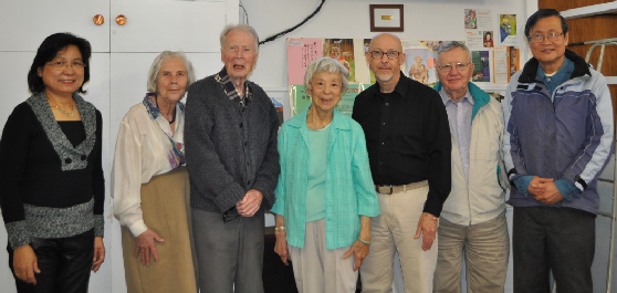 Victoria Chinese: From left to right are Jeewan Tan, Ruth and Rev. Campbell Smith, Rose Lum, Rev. Andy Cornell, Dennis McMunn and Victoria Chinese minister Rev. Vincent Tan